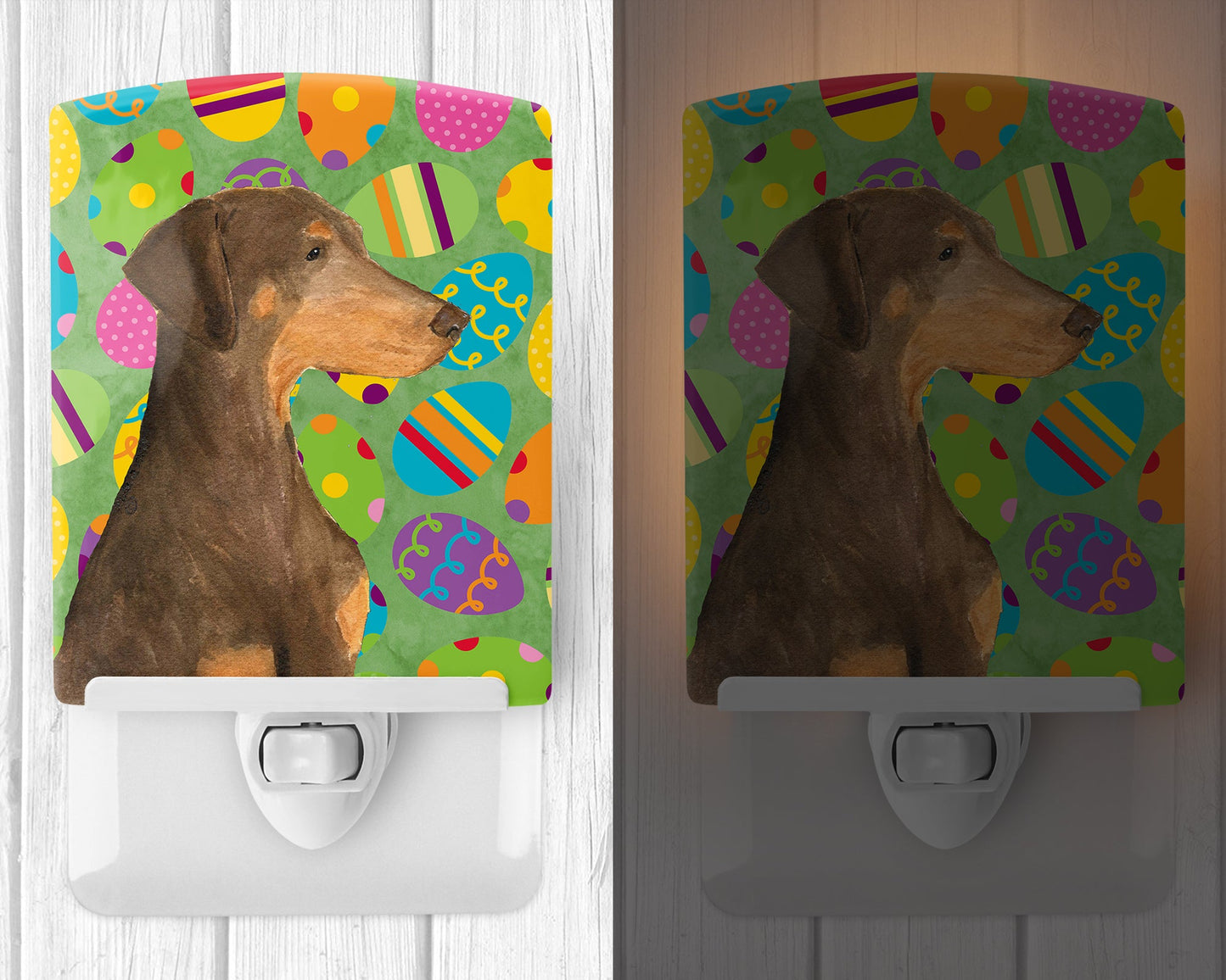 Doberman Easter Eggtravaganza Ceramic Night Light SS4824CNL