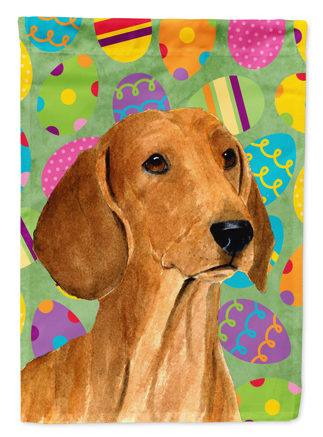Dachshund Easter Eggtravaganza Garden Flag - Outdoor Decorative Yard Flag