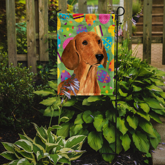 Dachshund Easter Eggtravaganza Garden Flag - Outdoor Decorative Yard Flag