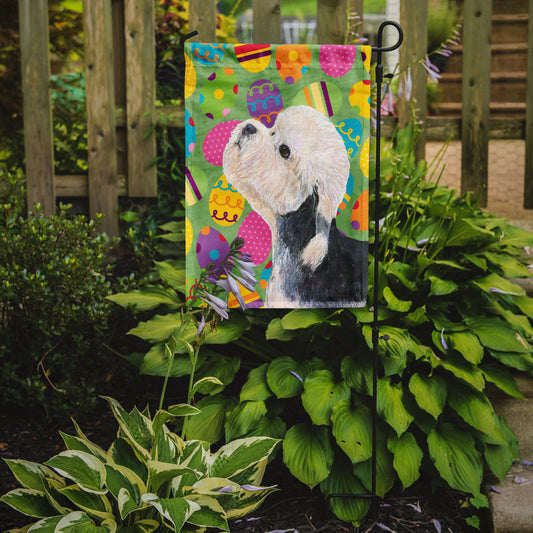 Dandie Dinmont Terrier Easter Eggtravaganza Garden Flag - Outdoor Decorative Yard Flag