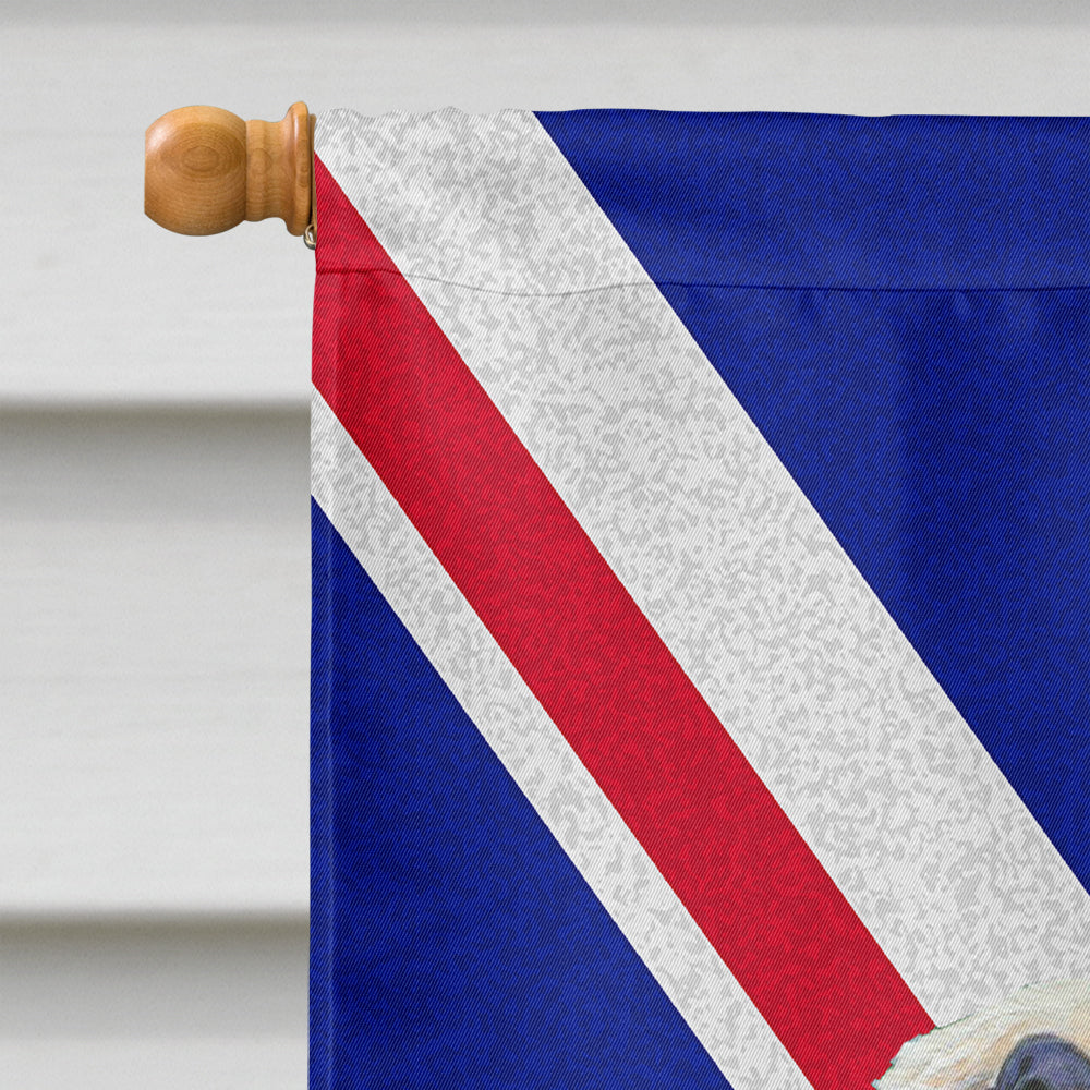 Dandie Dinmont Terrier with English Union Jack British Flag Flag Canvas House Size SS4945CHF