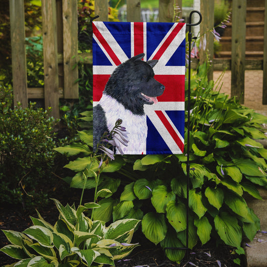 Akita with English Union Jack British Flag Garden Flag - Outdoor Decorative Yard Flag