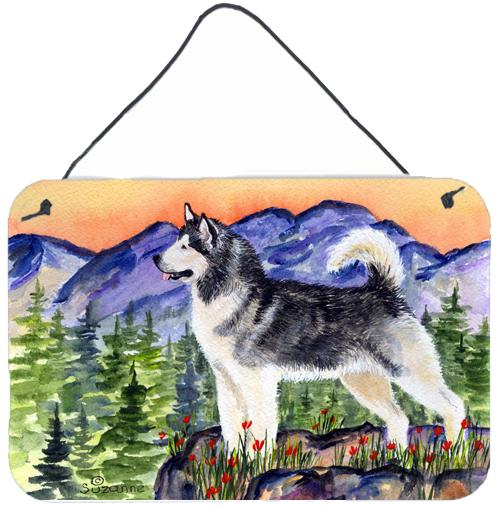 Alaskan Malamute Indoor Aluminium Metal Wall or Door Hanging Prints