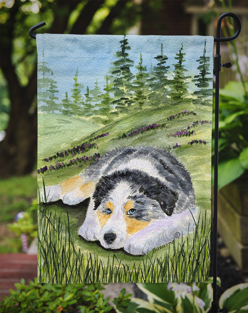 Australian Shepherd Garden Flag – Decorative Outdoor Yard Flag