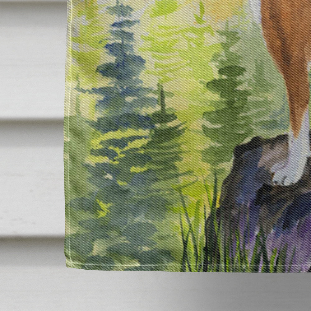 Basenji Flag Canvas House Size