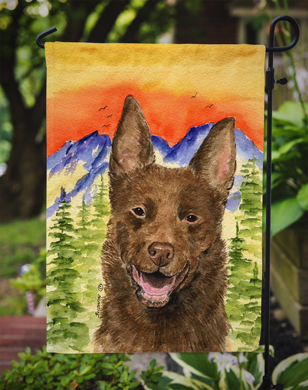 Australian Kelpie Garden Flag - Outdoor Decorative Yard Flag