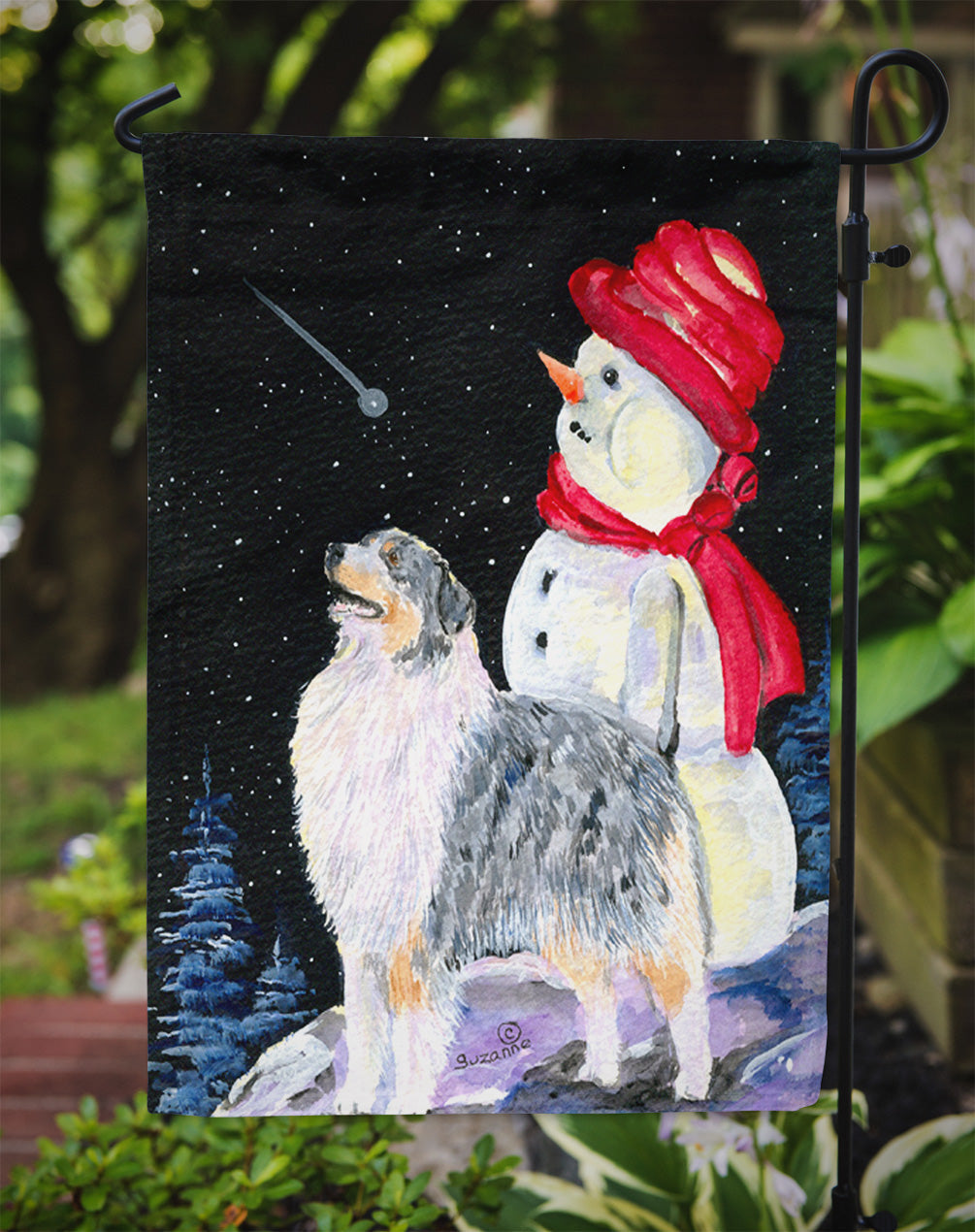 Australian Shepherd Garden Flag - Outdoor Decorative Yard Flag