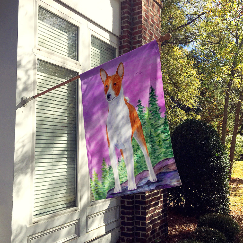 Basenji Flag Canvas House Size