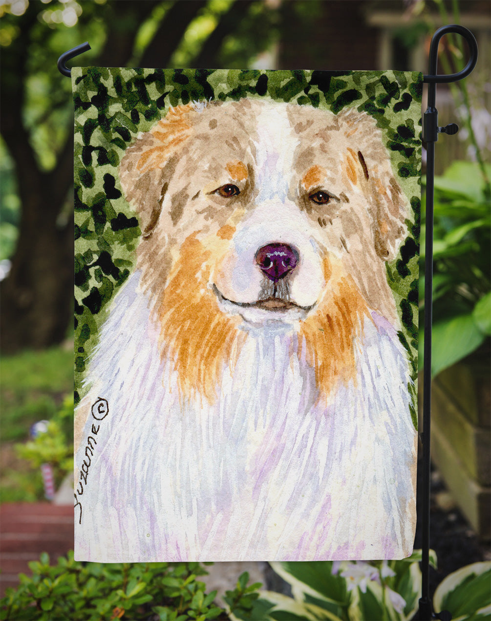 Australian Shepherd Garden Flag - Outdoor Decorative Yard Flag