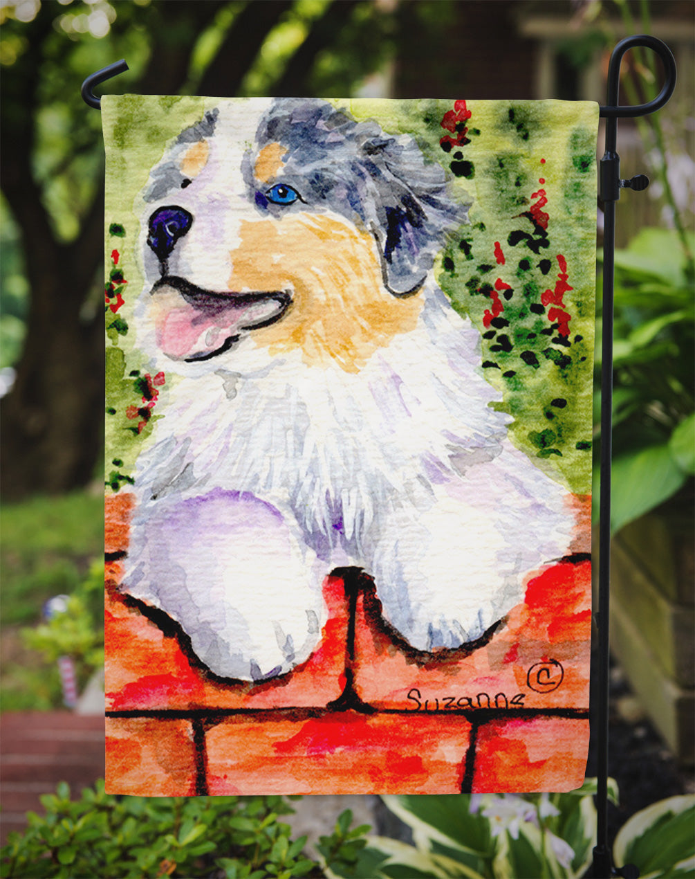 Australian Shepherd Garden Flag - Outdoor Decorative Yard Flag