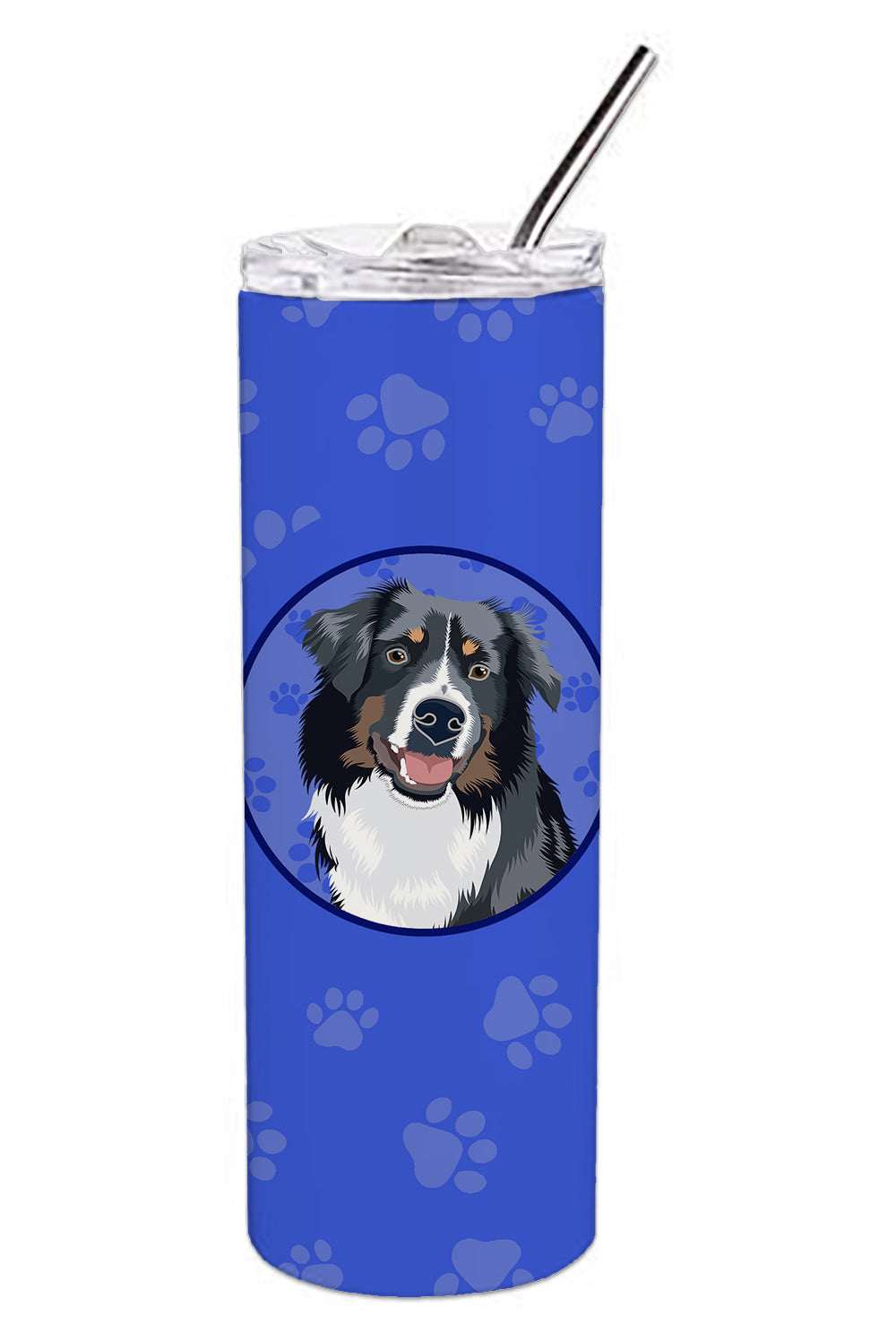 Australian Shepherd Black Tricolor #1  Stainless Steel 20 oz Skinny Tumbler