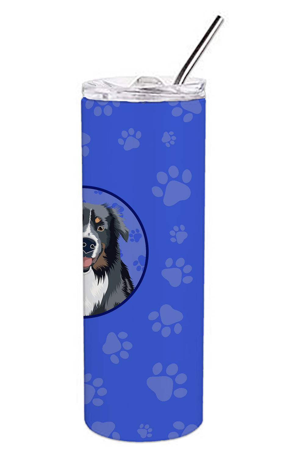 Australian Shepherd Black Tricolor #1  Stainless Steel 20 oz Skinny Tumbler