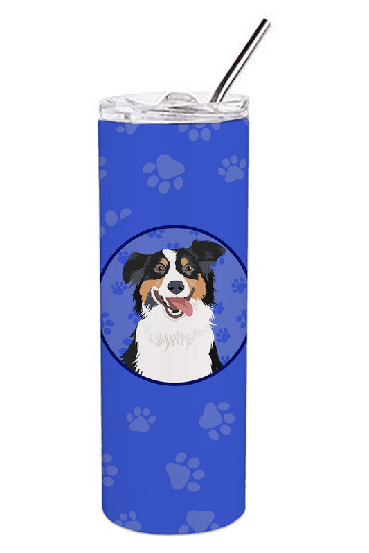 Australian Shepherd Black Tricolor #2  Stainless Steel 20 oz Skinny Tumbler