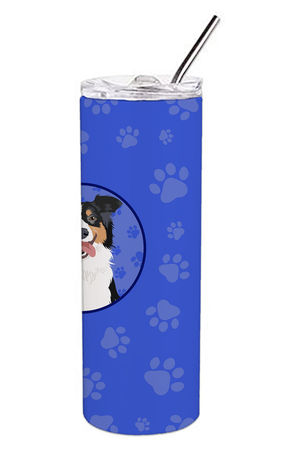 Australian Shepherd Black Tricolor #2  Stainless Steel 20 oz Skinny Tumbler