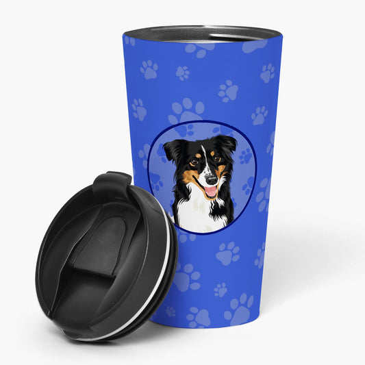 Australian Shepherd Black Tricolor #3  Stainless Steel 16 oz  Tumbler