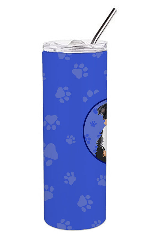 Australian Shepherd Blue Merle #1  Stainless Steel 20 oz Skinny Tumbler