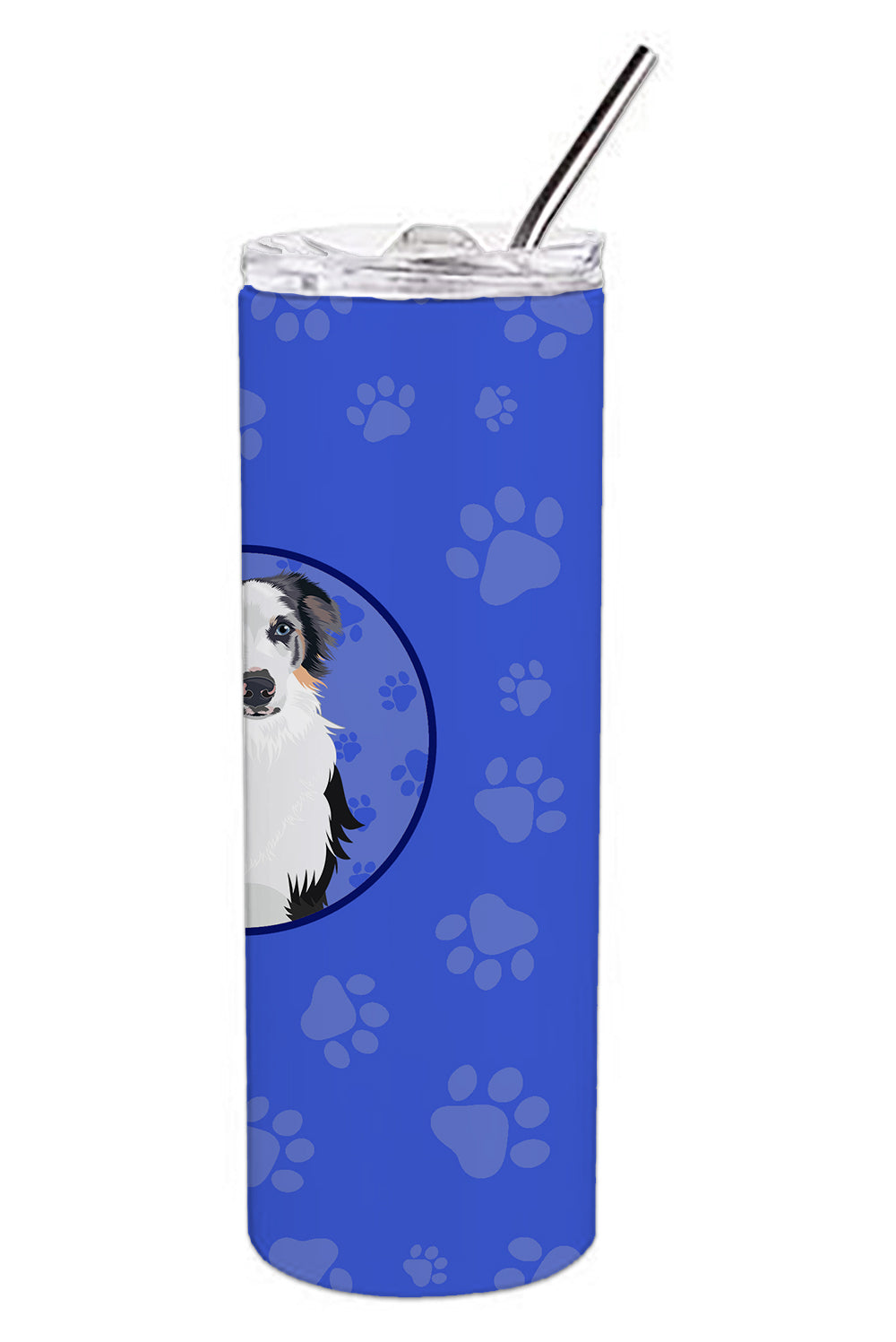 Australian Shepherd Blue Merle #1  Stainless Steel 20 oz Skinny Tumbler