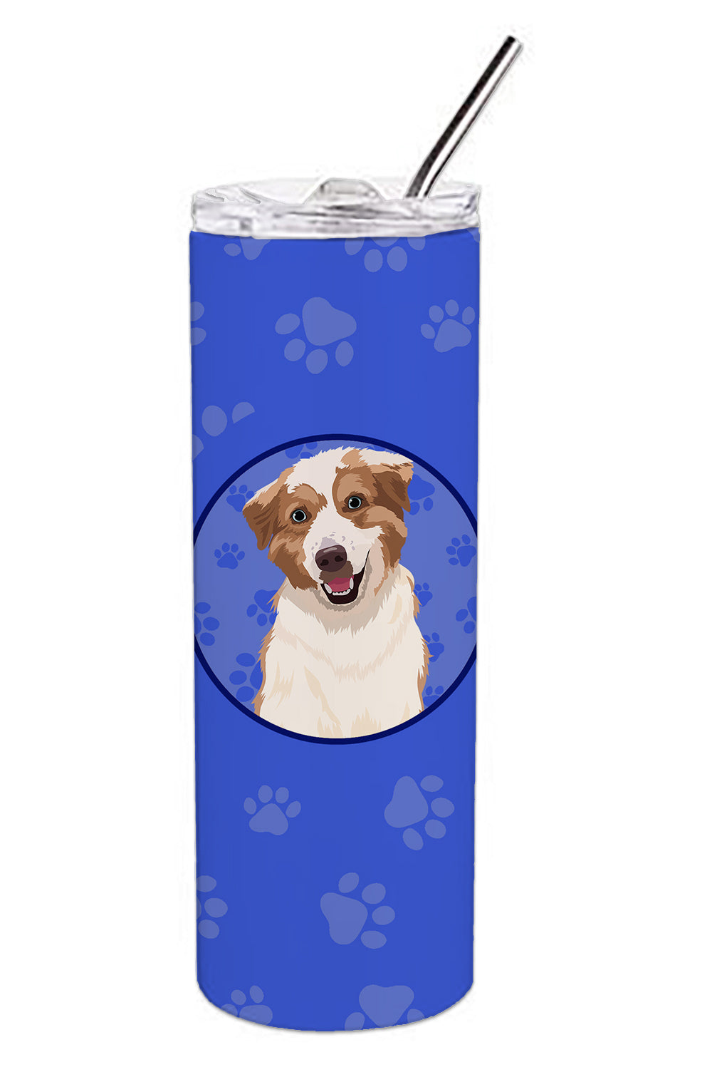 Australian Shepherd Red and White #1  Stainless Steel 20 oz Skinny Tumbler
