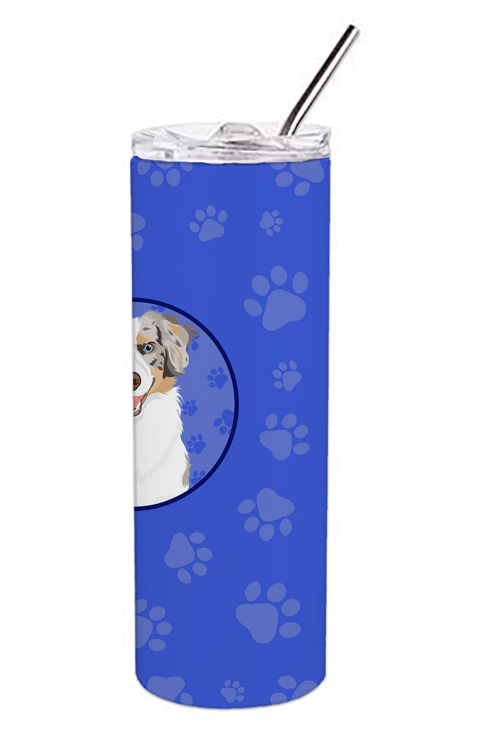 Australian Shepherd Red Merle Tricolor #1  Stainless Steel 20 oz Skinny Tumbler