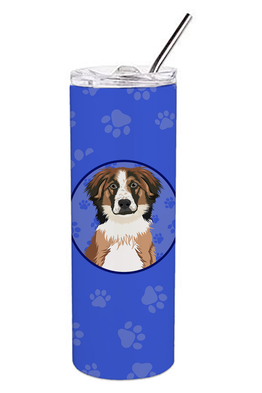 Australian Shepherd Red Tricolor #1  Stainless Steel 20 oz Skinny Tumbler
