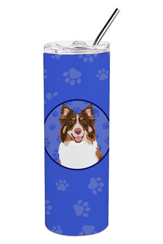 Australian Shepherd Red Tricolor #2  Stainless Steel 20 oz Skinny Tumbler