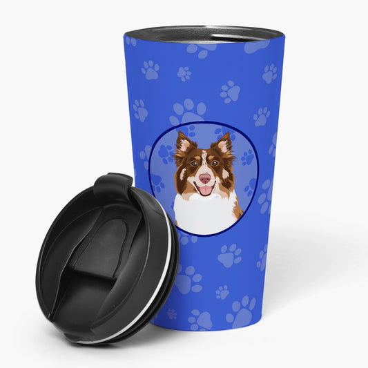 Australian Shepherd Red Tricolor #2  Stainless Steel 16 oz  Tumbler