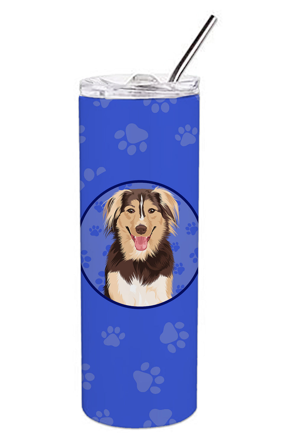 Australian Shepherd Red Tricolor #3  Stainless Steel 20 oz Skinny Tumbler