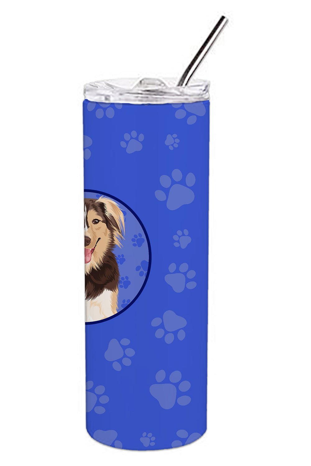 Australian Shepherd Red Tricolor #3  Stainless Steel 20 oz Skinny Tumbler