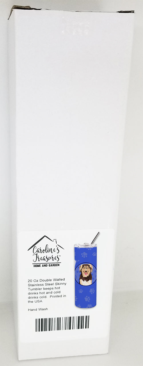 Australian Shepherd Red Tricolor #3  Stainless Steel 20 oz Skinny Tumbler