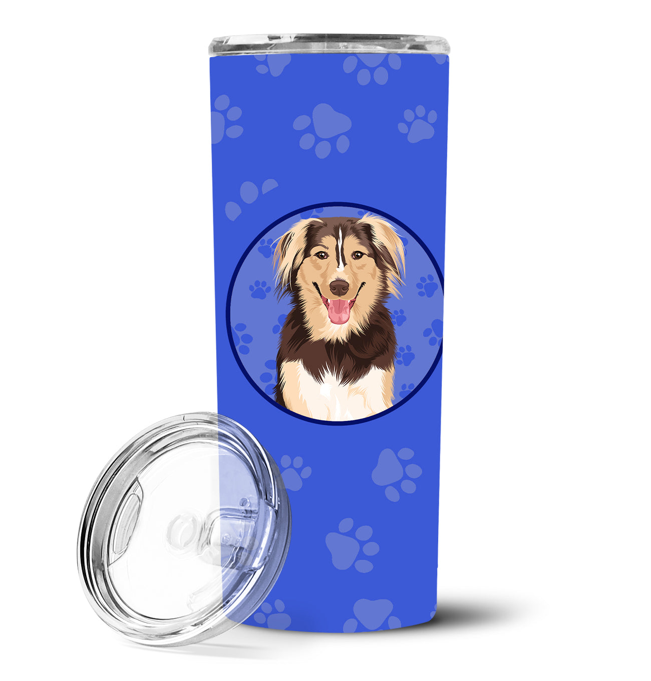 Australian Shepherd Red Tricolor #3  Stainless Steel 20 oz Skinny Tumbler