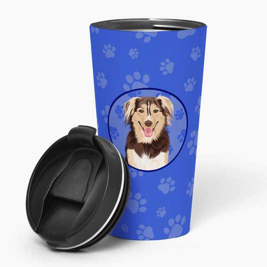 Australian Shepherd Red Tricolor #3  Stainless Steel 16 oz  Tumbler