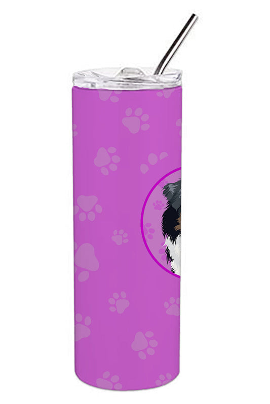 Australian Shepherd Black Tricolor #1  Stainless Steel 20 oz Skinny Tumbler