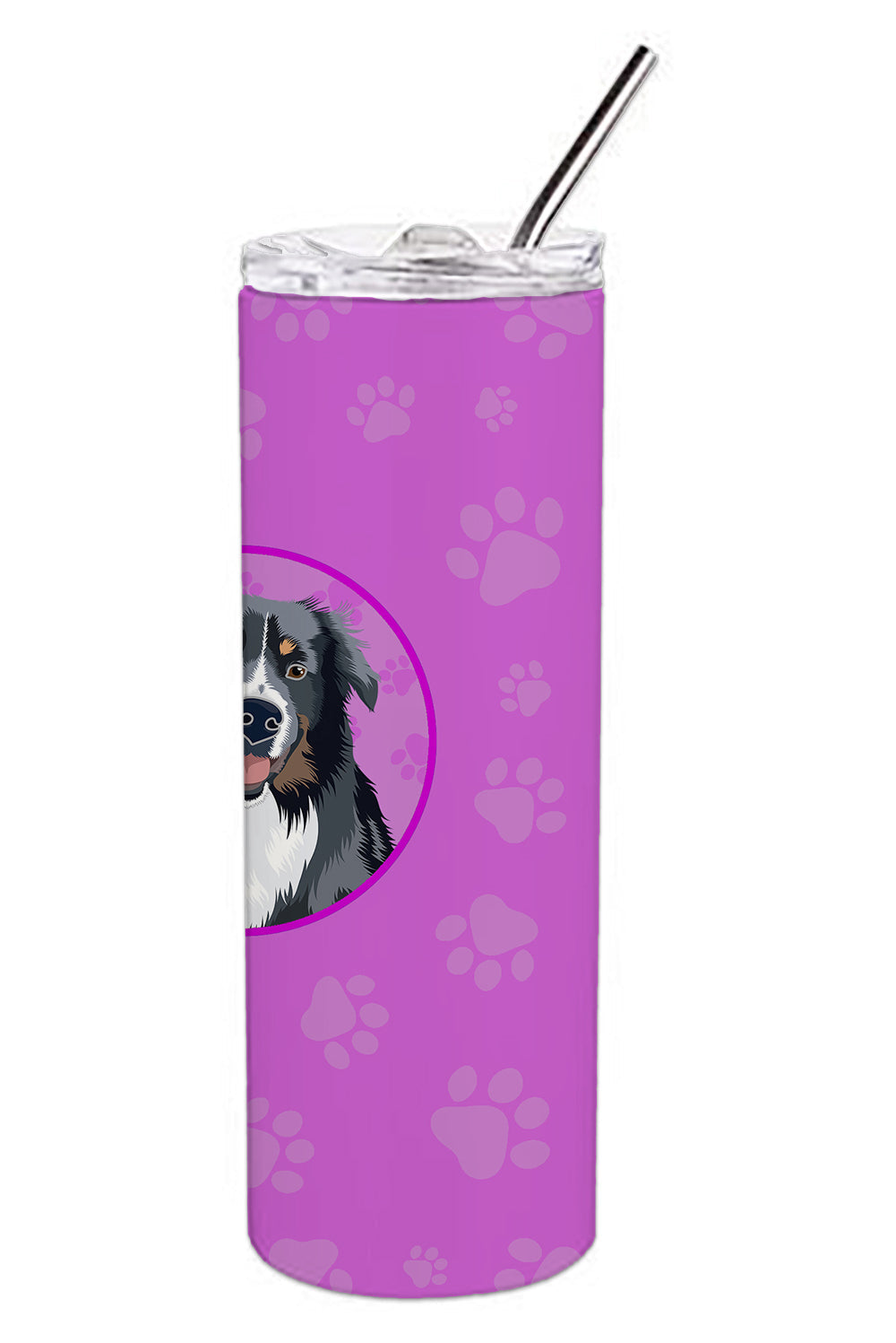 Australian Shepherd Black Tricolor #1  Stainless Steel 20 oz Skinny Tumbler