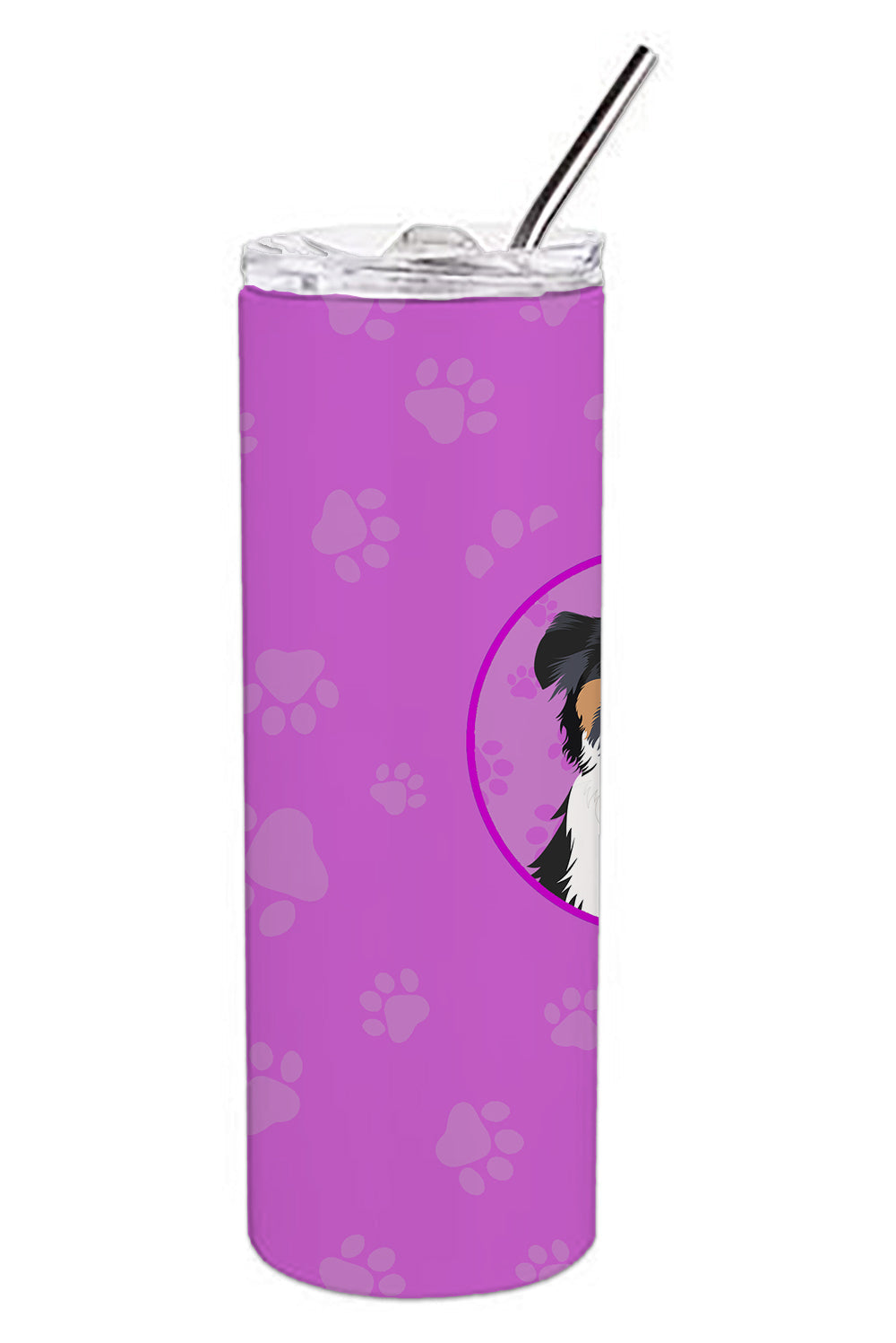 Australian Shepherd Black Tricolor #2 Stainless Steel 20 oz Skinny Tumbler