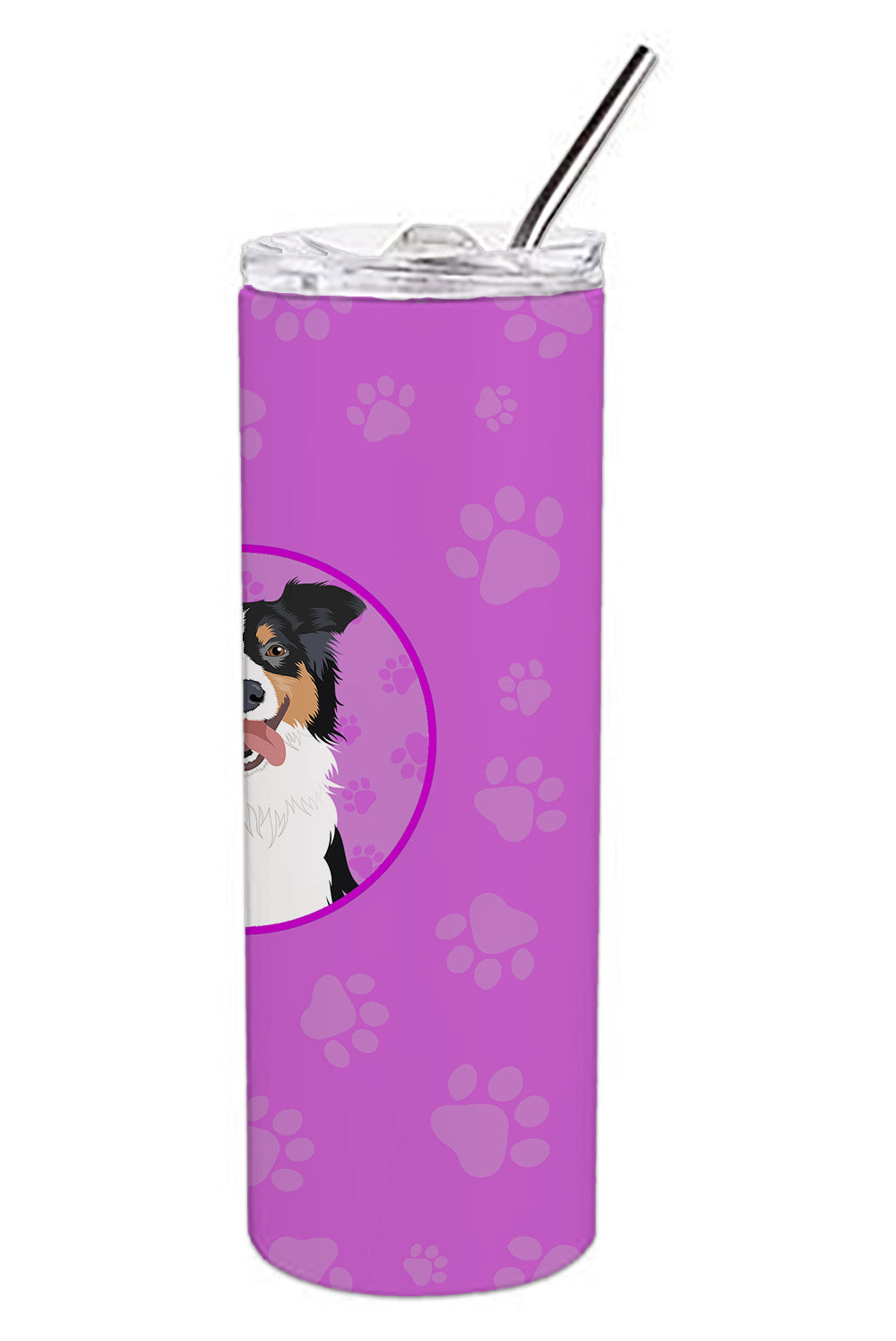 Australian Shepherd Black Tricolor #2 Stainless Steel 20 oz Skinny Tumbler