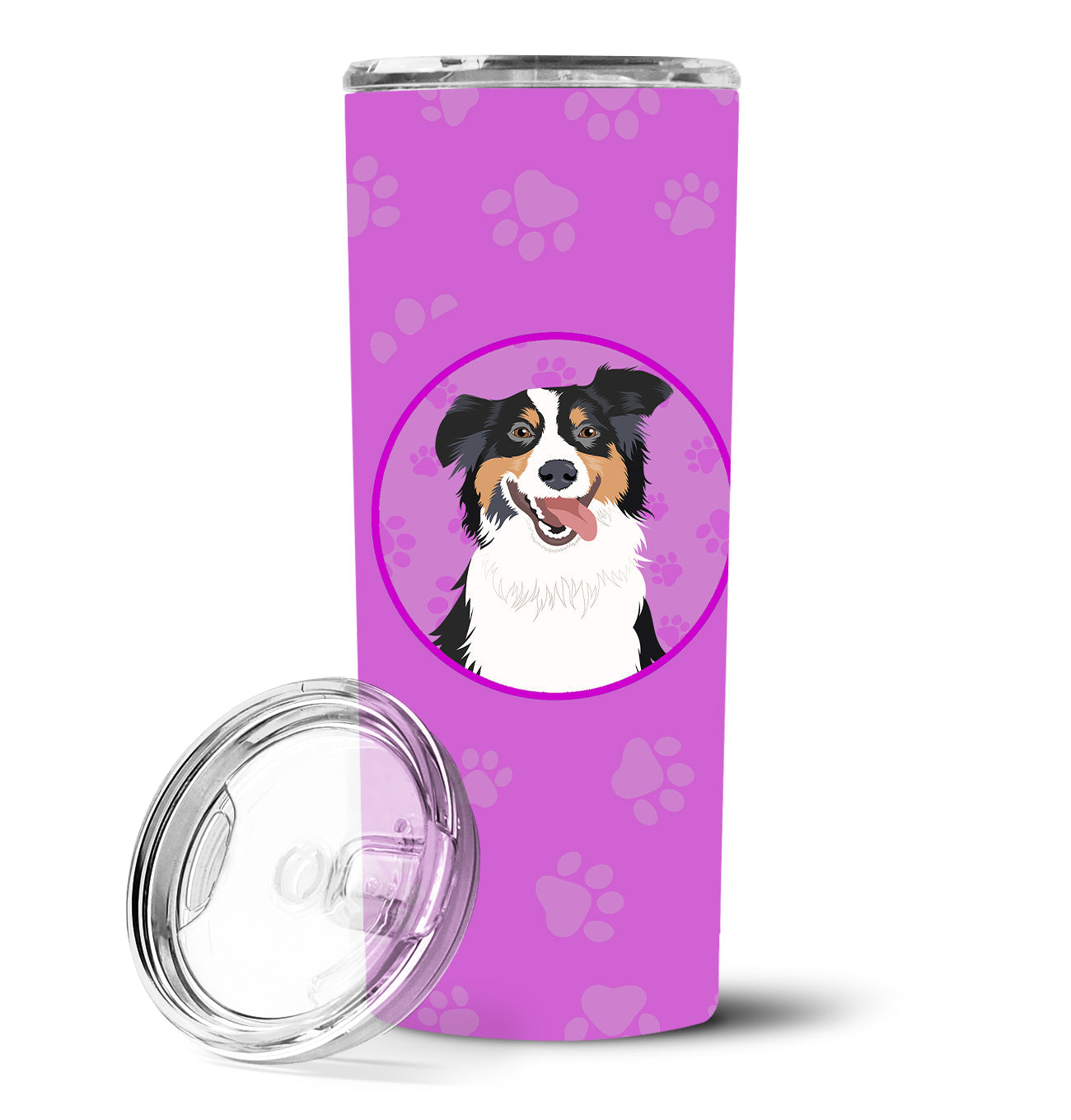 Australian Shepherd Black Tricolor #2 Stainless Steel 20 oz Skinny Tumbler