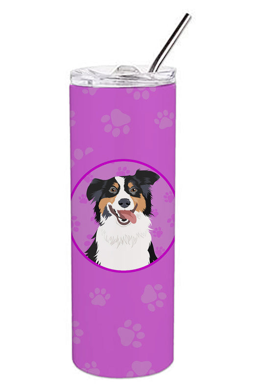 Australian Shepherd Black Tricolor #2 Stainless Steel 20 oz Skinny Tumbler
