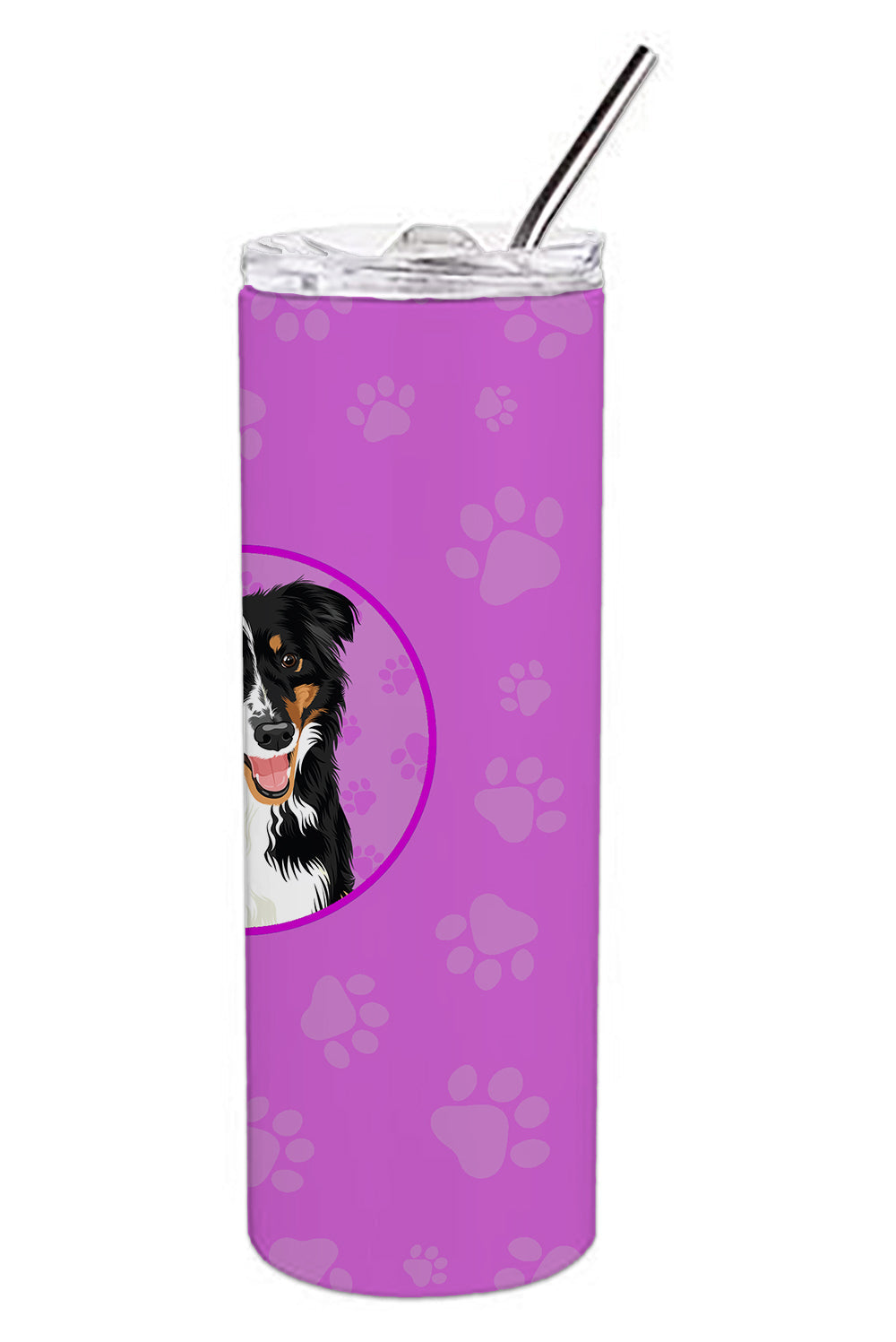 Australian Shepherd Black Tricolor #3 Stainless Steel 20 oz Skinny Tumbler