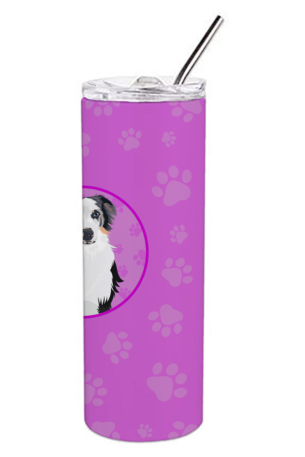 Australian Shepherd Blue Merle #1 Stainless Steel 20 oz Skinny Tumbler