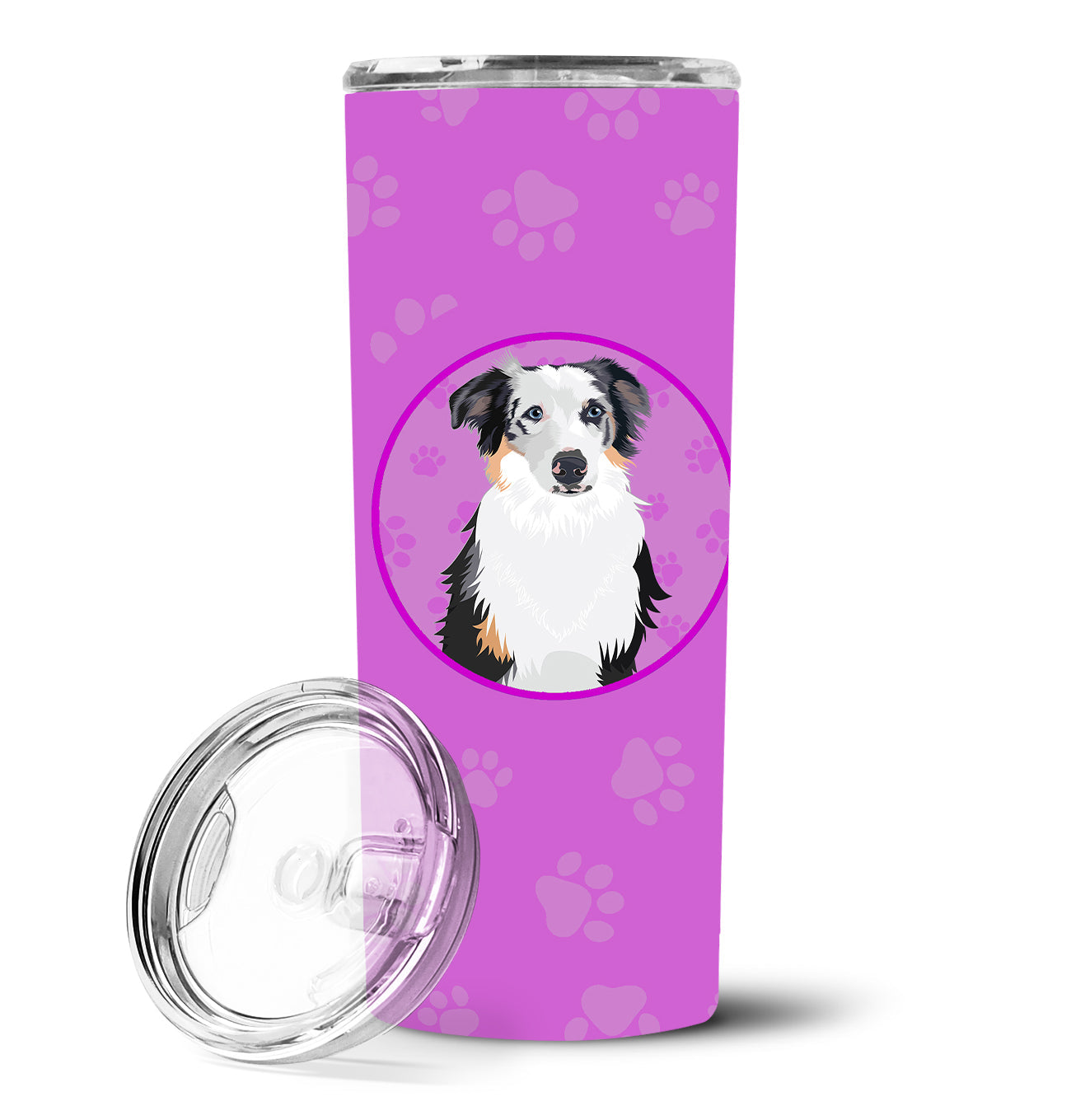 Australian Shepherd Blue Merle #1 Stainless Steel 20 oz Skinny Tumbler