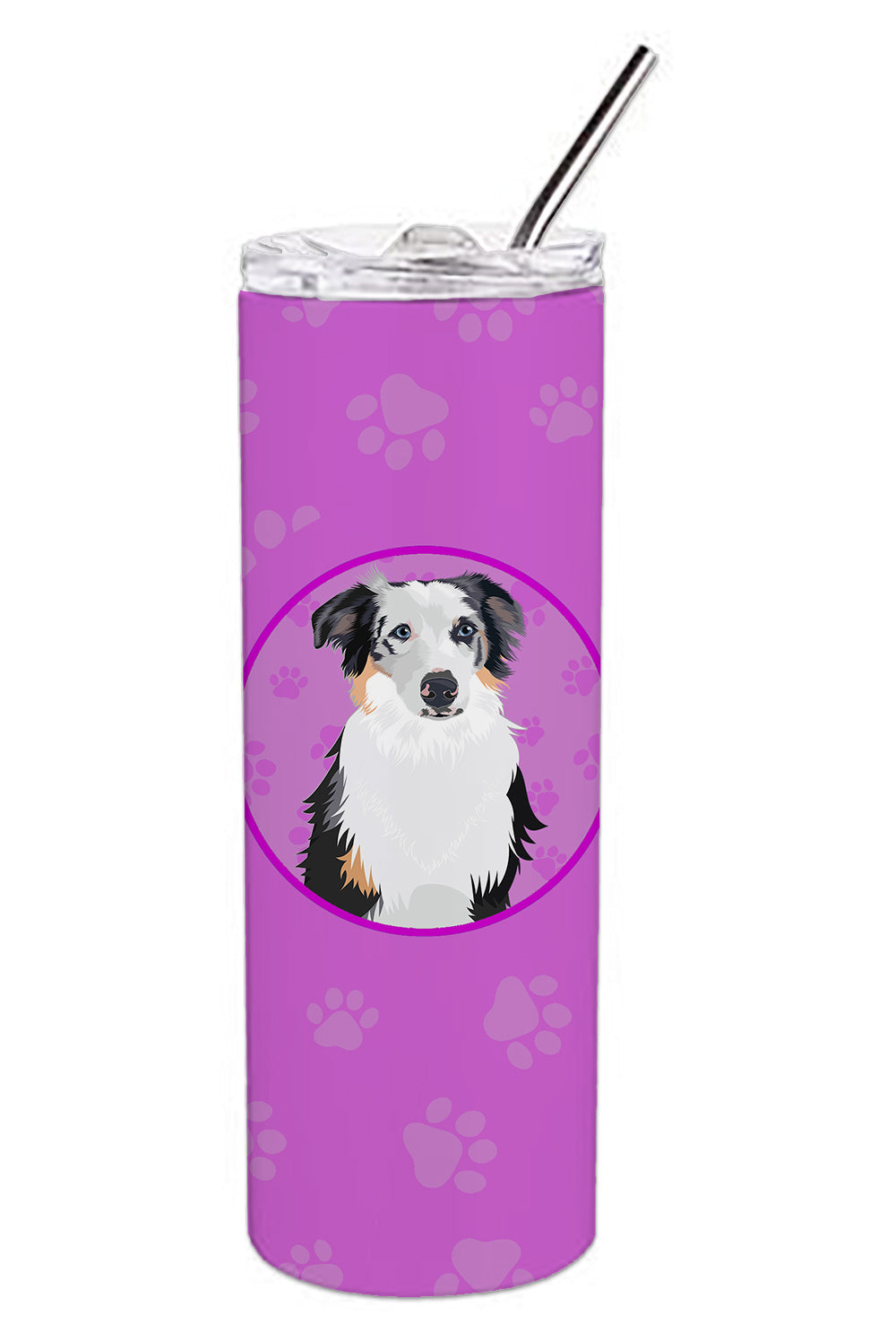 Australian Shepherd Blue Merle #1 Stainless Steel 20 oz Skinny Tumbler