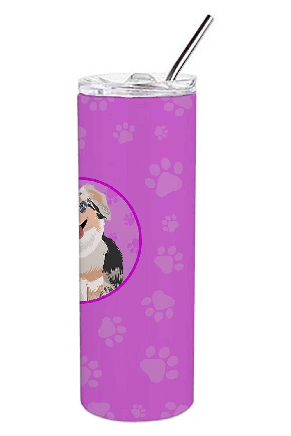 Australian Shepherd Blue Merle Puppy #1 Stainless Steel 20 oz Skinny Tumbler