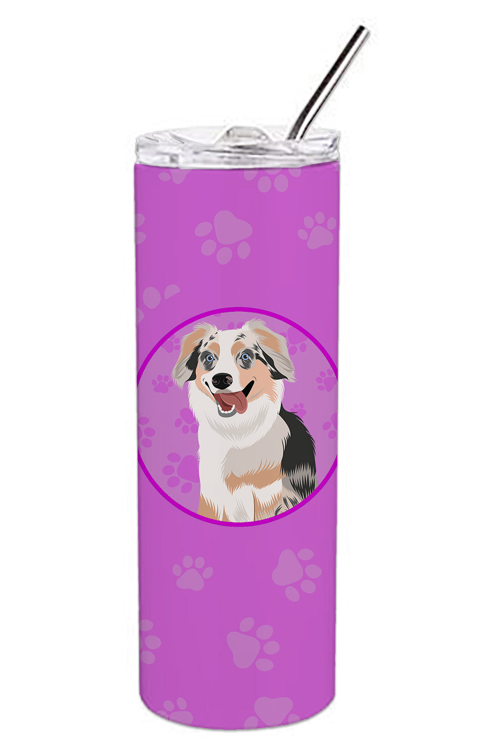 Australian Shepherd Blue Merle Puppy #1 Stainless Steel 20 oz Skinny Tumbler