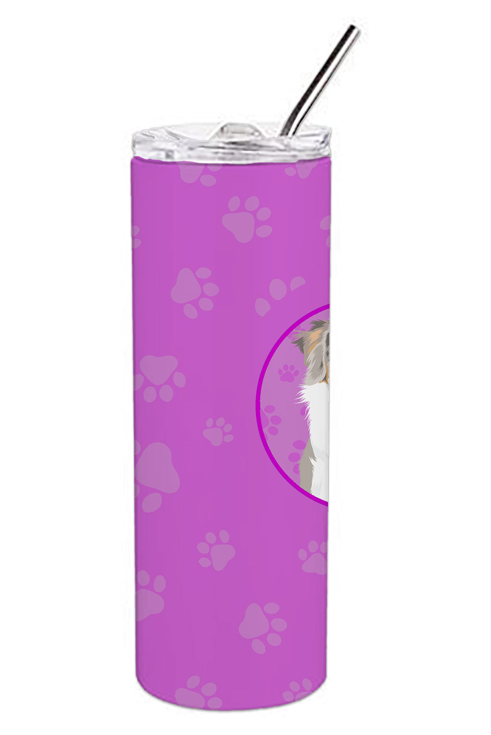 Australian Shepherd Red Merle Tricolor #1 Stainless Steel 20 oz Skinny Tumbler