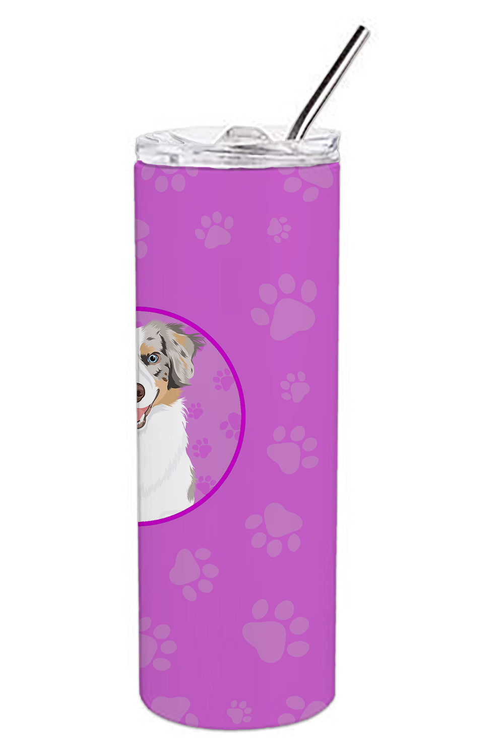 Australian Shepherd Red Merle Tricolor #1 Stainless Steel 20 oz Skinny Tumbler
