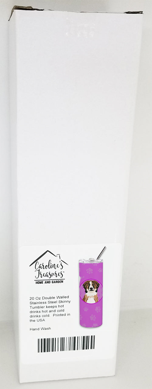 Australian Shepherd Red Tricolor #1 Stainless Steel 20 oz Skinny Tumbler