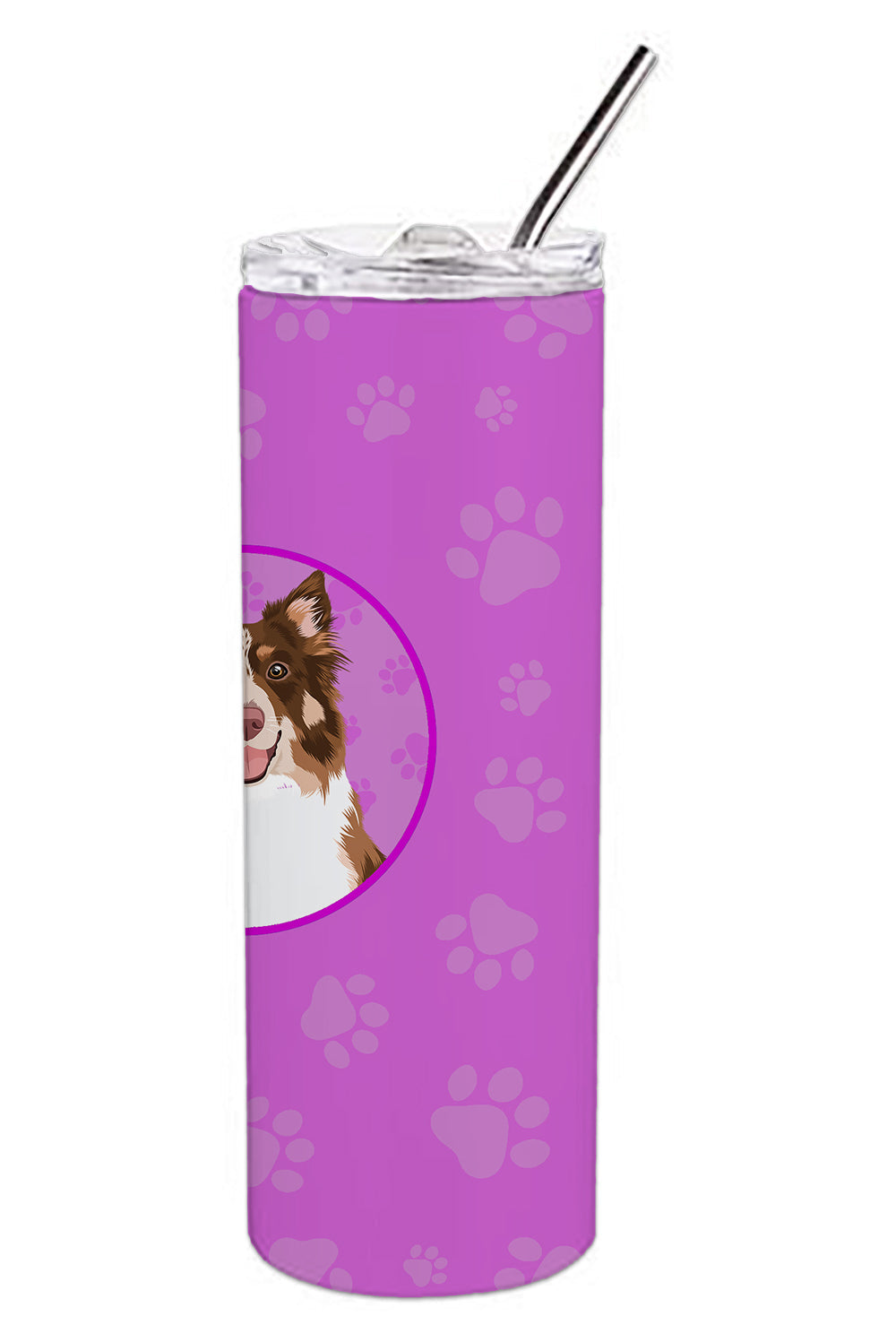 Australian Shepherd Red Tricolor #2 Stainless Steel 20 oz Skinny Tumbler