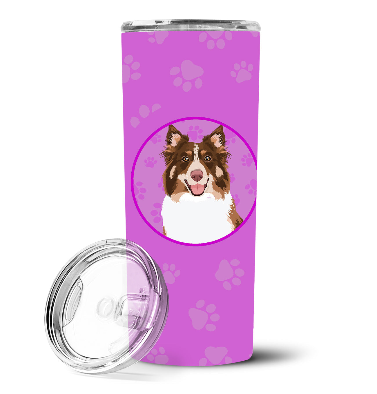 Australian Shepherd Red Tricolor #2 Stainless Steel 20 oz Skinny Tumbler