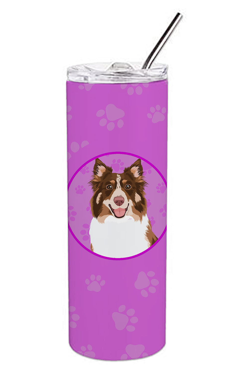 Australian Shepherd Red Tricolor #2 Stainless Steel 20 oz Skinny Tumbler