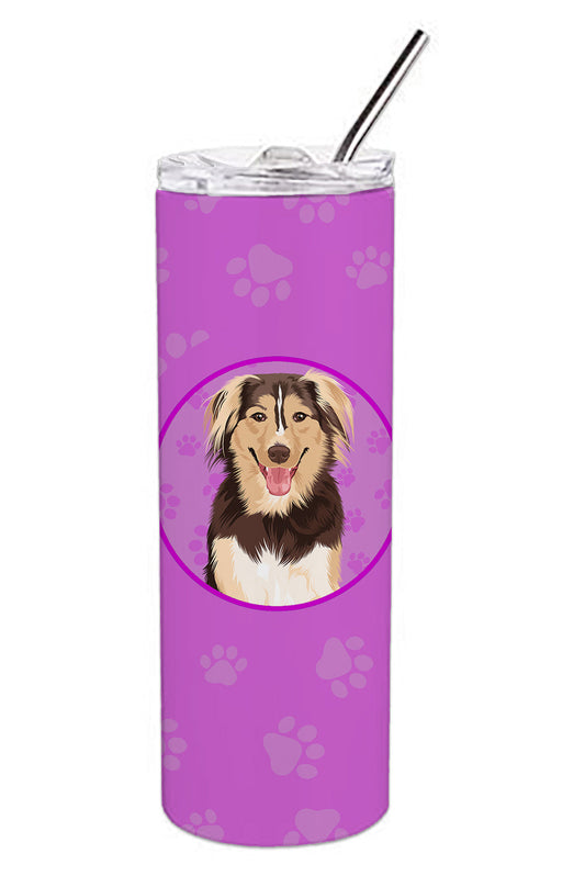 Australian Shepherd Red Tricolor #3 Stainless Steel 20 oz Skinny Tumbler